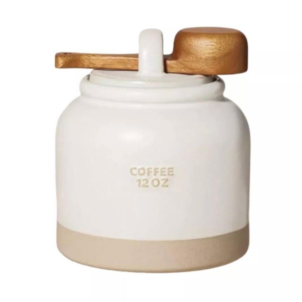New Hearth & Hand 12 oz coffee canister with spoon - Picture 2 of 2